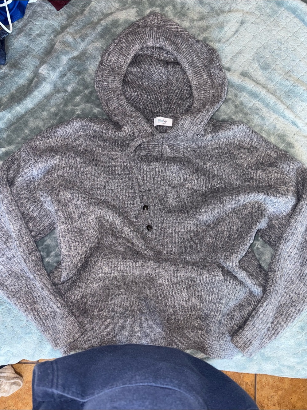 Cozy Gray Hooded Sweater